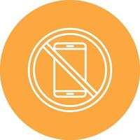 Prohibited Sign Line Multi Circle Icon vector