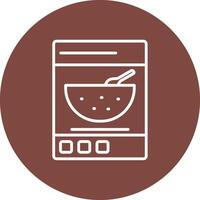 Cereals Line Multi Circle Icon vector