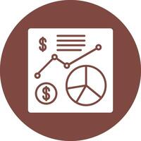 Financial Data Glyph Multi Circle Icon vector