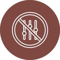 Mute Line Multi Circle Icon vector