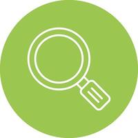 Magnifying Glass Line Multi Circle Icon vector