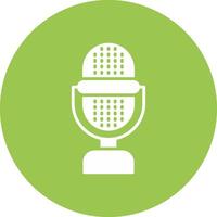 Microphone Glyph Multi Circle Icon vector