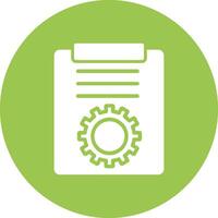 Project Management Glyph Multi Circle Icon vector