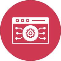 Website Algorithm Glyph Multi Circle Icon vector