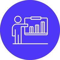 Bar Presentation Line Multi Circle Icon vector