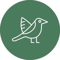 Ornithology Line Multi Circle Icon vector