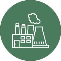 Power Plant Line Multi Circle Icon vector