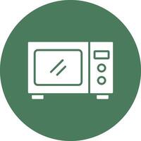 Microwave Glyph Multi Circle Icon vector