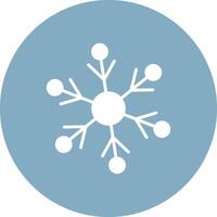 Snowflakes Glyph Multi Circle Icon vector