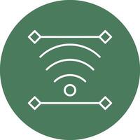 Wireless Line Multi Circle Icon vector