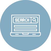 Search Engine Line Multi Circle Icon vector