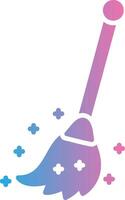 Broom Glyph Gradient Icon Design vector