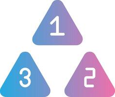 Numbers Glyph Gradient Icon Design vector