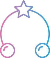 Septum Line Gradient Icon Design vector