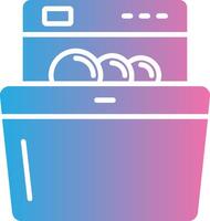 Dish Washing Glyph Gradient Icon Design vector