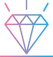 diamante línea degradado icono diseño vector