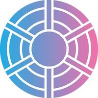 Color Wheel Glyph Gradient Icon Design vector