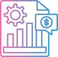 Interest Rate Line Gradient Icon Design vector