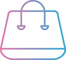 compras bolso línea degradado icono diseño vector