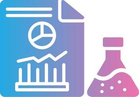 Chemical Analysis Glyph Gradient Icon Design vector