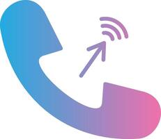 Phone Call Glyph Gradient Icon Design vector