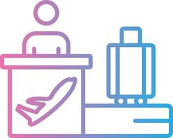 Airport Line Gradient Icon Design vector