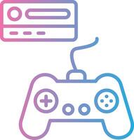 Gaming Console Line Gradient Icon Design vector