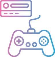 Gaming Console Line Gradient Icon Design vector