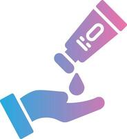 Hand Cream Glyph Gradient Icon Design vector