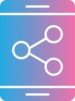 Sharing Glyph Gradient Icon Design vector