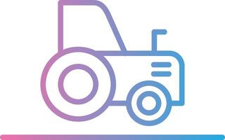 tractor línea degradado icono diseño vector