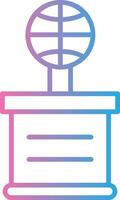 Basketball Line Gradient Icon Design vector