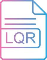 LQR File Format Line Gradient Icon Design vector