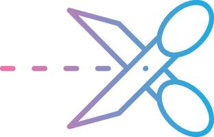Cut Line Gradient Icon Design vector