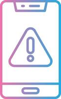 Mobile Line Gradient Icon Design vector