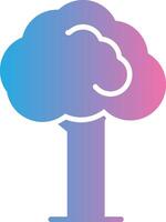 Tree Glyph Gradient Icon Design vector