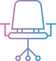 Chair Line Gradient Icon Design vector