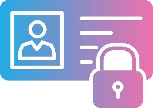 identidad glifo degradado icono diseño vector