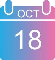 October Glyph Gradient Icon Design vector