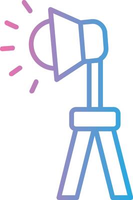 Lighting Line Gradient Icon Design