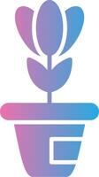 Plant Glyph Gradient Icon Design vector