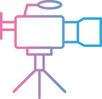 Camcorder Line Gradient Icon Design vector