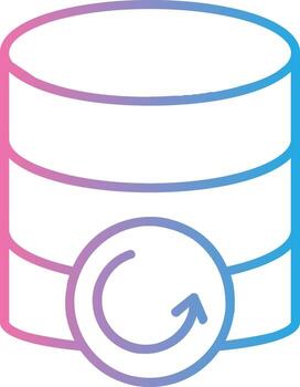 base de datos apoyo línea degradado icono diseño vector