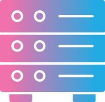 Database Center Glyph Gradient Icon Design vector