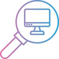Audit Line Gradient Icon Design vector