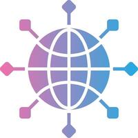 Global Connect Glyph Gradient Icon Design vector