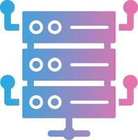 Database Architecutre Glyph Gradient Icon Design vector