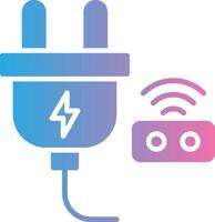 Smart Plug Glyph Gradient Icon Design vector