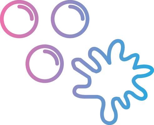 Paintballs Line Gradient Icon Design