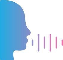 Voice Recording Glyph Gradient Icon Design vector